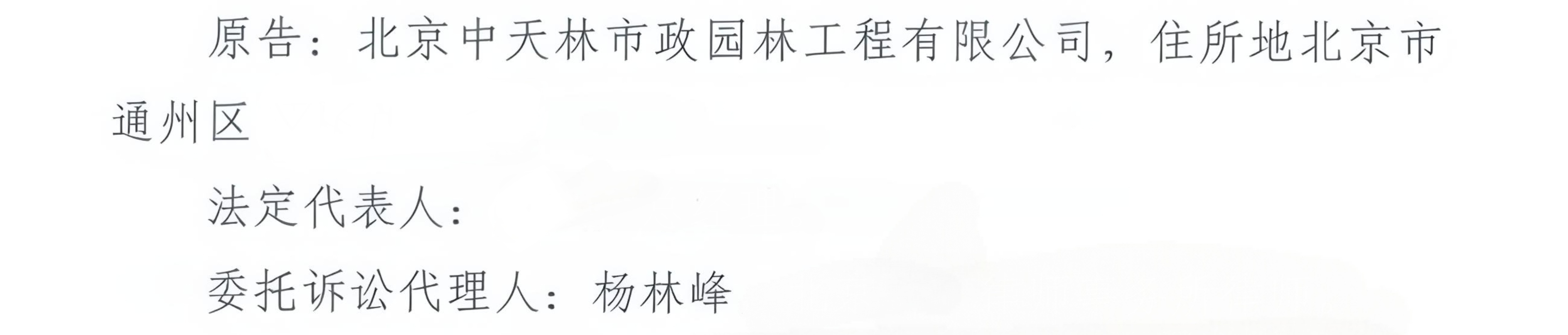 江石律所杨林峰为北京中天林市政园林工程有限公司提供法律服务判决书节选
